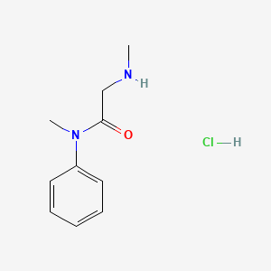 molecular formula C10H15ClN2O B1417990 N-Methyl-2-methylamino-N-phenyl-acetamide hydrochloride CAS No. 877879-80-6