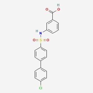 molecular formula C19H14ClNO4S B1417992 3-((4'-Chloro-[1,1'-biphenyl])-4-sulfonamido)benzoic acid CAS No. 885269-88-5