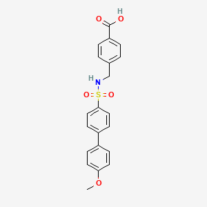 molecular formula C21H19NO5S B1417993 4-(((4'-甲氧基-[1,1'-联苯])-4-磺酰胺)甲基)苯甲酸 CAS No. 885269-44-3
