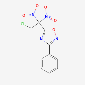 molecular formula C10H7ClN4O5 B14179935 5-(2-Chloro-1,1-dinitroethyl)-3-phenyl-1,2,4-oxadiazole CAS No. 922730-16-3