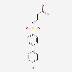 molecular formula C15H14ClNO4S B1417995 3-((4'-Chloro-[1,1'-biphenyl])-4-sulfonamido)propanoic acid CAS No. 885269-40-9