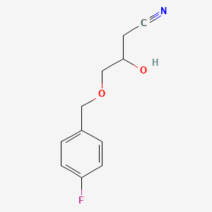 molecular formula C11H12FNO2 B14179970 4-[(4-Fluorophenyl)methoxy]-3-hydroxybutanenitrile CAS No. 922735-26-0