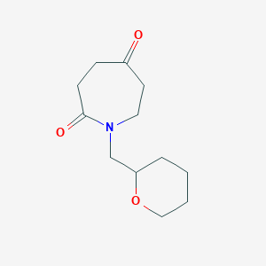 molecular formula C12H19NO3 B1417999 1-(四氢-2H-吡喃-2-基甲基)氮杂环庚烷-2,5-二酮 CAS No. 915924-81-1