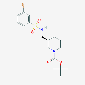 molecular formula C17H25BrN2O4S B14180045 tert-Butyl (3S)-3-{[(3-bromobenzene-1-sulfonyl)amino]methyl}piperidine-1-carboxylate CAS No. 1002360-25-9