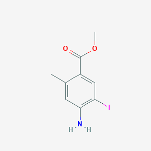 B1418006 Methyl 4-amino-5-iodo-2-methylbenzoate CAS No. 672293-33-3