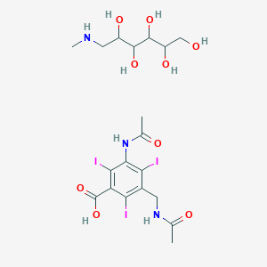molecular formula C19H28I3N3O9 B14180101 Conraxin H; Iodamide 300; Iodamide methylglucamine; Meglumine iodamide; Renovue 65 