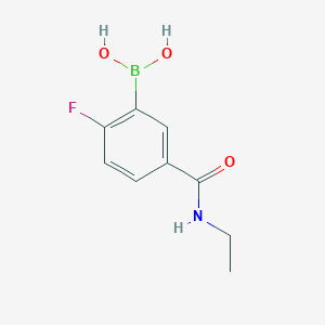 molecular formula C9H11BFNO3 B1418011 (5-(Ethylcarbamoyl)-2-fluorophenyl)boronic acid CAS No. 874289-45-9