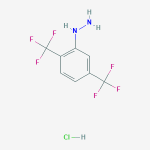 molecular formula C8H7ClF6N2 B1418014 2,5-Bis(trifluoromethyl)phenylhydrazine hydrochloride CAS No. 518057-67-5