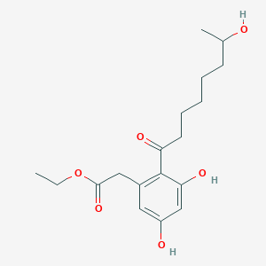 molecular formula C18H26O6 B14180141 Ethyl [3,5-dihydroxy-2-(7-hydroxyoctanoyl)phenyl]acetate CAS No. 849758-66-3
