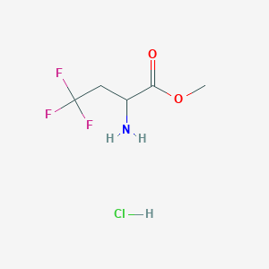 molecular formula C5H9ClF3NO2 B1418015 Methyl 2-amino-4,4,4-trifluorobutanoate hydrochloride CAS No. 1007583-54-1