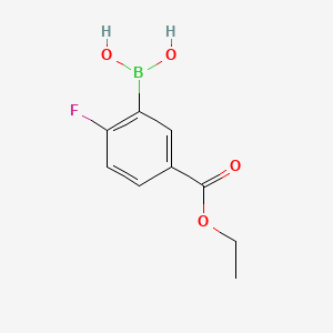 molecular formula C9H10BFO4 B1418016 (5-(Ethoxycarbonyl)-2-fluorophenyl)boronic acid CAS No. 874219-60-0