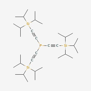 molecular formula C33H63PSi3 B14180164 Tris{[tri(propan-2-yl)silyl]ethynyl}phosphane CAS No. 923013-78-9