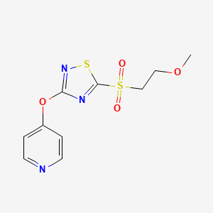 molecular formula C10H11N3O4S2 B14180177 4-{[5-(2-Methoxyethanesulfonyl)-1,2,4-thiadiazol-3-yl]oxy}pyridine CAS No. 922505-11-1