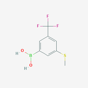 molecular formula C8H8BF3O2S B1418019 3-(Methylthio)-5-(trifluoromethyl)phenylboronic acid CAS No. 957120-83-1
