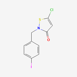 molecular formula C10H7ClINOS B14180199 5-Chloro-2-(4-iodobenzyl)-isothiazol-3-one CAS No. 918108-17-5