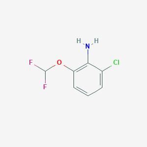 molecular formula C7H6ClF2NO B1418021 2-Chloro-6-(difluoromethoxy)aniline CAS No. 865149-76-4