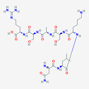 molecular formula C31H58N12O11 B14180219 L-Asparaginyl-L-leucyl-L-lysyl-L-seryl-L-alanyl-L-seryl-N~5~-(diaminomethylidene)-L-ornithine CAS No. 922717-93-9