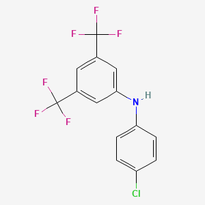 molecular formula C14H8ClF6N B14180226 N-(4-Chlorophenyl)-3,5-bis(trifluoromethyl)aniline CAS No. 923031-66-7