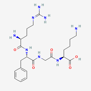 molecular formula C23H38N8O5 B14180241 N~5~-(Diaminomethylidene)-L-ornithyl-L-phenylalanylglycyl-L-lysine CAS No. 925685-66-1