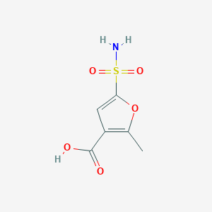 molecular formula C6H7NO5S B1418025 2-Methyl-5-sulfamoylfuran-3-carboxylic acid CAS No. 408536-00-5