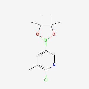 molecular formula C12H17BClNO2 B1418028 2-Chloro-3-methyl-5-(4,4,5,5-tetramethyl-1,3,2-dioxaborolan-2-YL)pyridine CAS No. 1010101-07-1