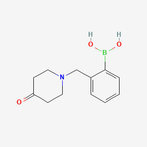 molecular formula C12H16BNO3 B1418030 (2-[(4-氧代哌啶-1-基)甲基]苯基)硼酸 CAS No. 697739-42-7