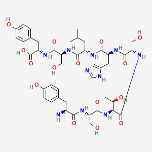molecular formula C43H60N10O15 B14180327 L-Tyrosyl-L-seryl-L-threonyl-L-seryl-L-histidyl-L-leucyl-L-seryl-L-tyrosine CAS No. 918405-59-1