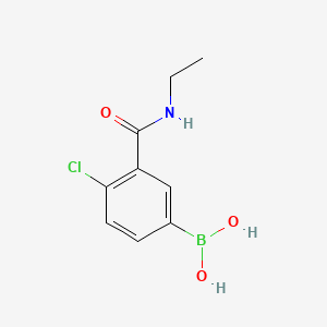 molecular formula C9H11BClNO3 B1418033 (4-Chloro-3-(ethylcarbamoyl)phenyl)boronic acid CAS No. 871332-69-3