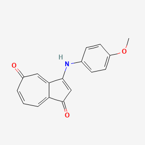 molecular formula C17H13NO3 B14180382 3-(4-Methoxyanilino)azulene-1,5-dione CAS No. 851680-83-6