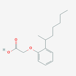 molecular formula C15H22O3 B14180413 [2-(Heptan-2-yl)phenoxy]acetic acid CAS No. 850465-72-4