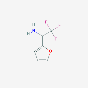 molecular formula C6H6F3NO B1418042 2,2,2-Trifluoro-1-(furan-2-yl)ethanamine CAS No. 65686-90-0