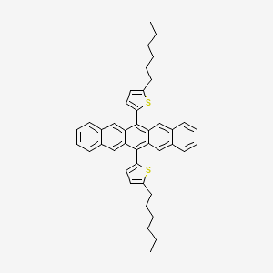 molecular formula C42H42S2 B14180445 2,2'-(Pentacene-6,13-diyl)bis(5-hexylthiophene) CAS No. 922508-51-8