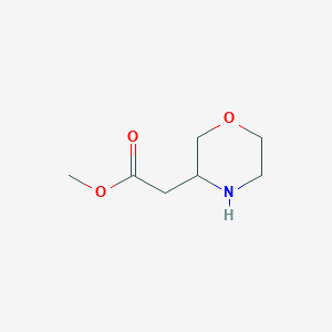 molecular formula C7H13NO3 B1418050 Morpholine-3-acetic acid methyl ester CAS No. 885273-89-2