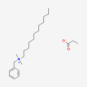 molecular formula C24H43NO2 B14180513 N-Benzyl-N,N-dimethyldodecan-1-aminium propanoate CAS No. 870077-71-7