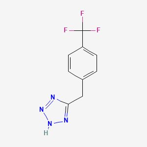 molecular formula C9H7F3N4 B1418052 5-{[4-(trifluoromethyl)phenyl]methyl}-2H-1,2,3,4-tetrazole CAS No. 874607-04-2