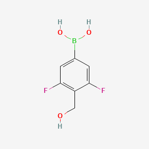 molecular formula C7H7BF2O3 B1418054 3,5-Difluoro-4-(hydroxymethyl)phenylboronic acid CAS No. 917969-79-0