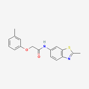 molecular formula C17H16N2O2S B14180540 N-(2-methyl-1,3-benzothiazol-6-yl)-2-(3-methylphenoxy)acetamide CAS No. 782467-78-1