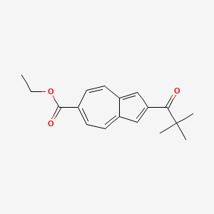 molecular formula C18H20O3 B14180542 Ethyl 2-(2,2-dimethylpropanoyl)azulene-6-carboxylate CAS No. 869957-30-2