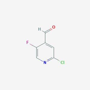 molecular formula C6H3ClFNO B1418055 2-Chloro-5-fluoroisonicotinaldehyde CAS No. 884494-54-6