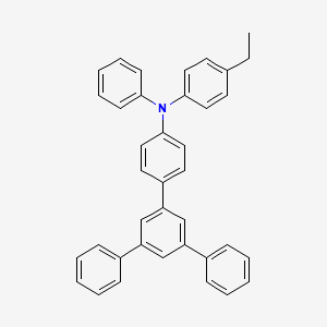 molecular formula C38H31N B14180565 N-[4-(3,5-diphenylphenyl)phenyl]-4-ethyl-N-phenylaniline CAS No. 927179-42-8