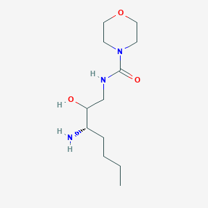 molecular formula C12H25N3O3 B14180569 N-[(3S)-3-amino-2-hydroxyheptyl]morpholine-4-carboxamide CAS No. 921206-69-1
