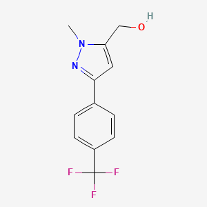 molecular formula C12H11F3N2O B1418057 (1-Methyl-3-(4-(trifluoromethyl)phenyl)-1H-pyrazol-5-YL)methanol CAS No. 639784-65-9