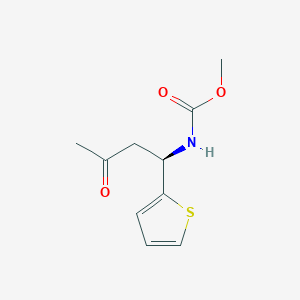 molecular formula C10H13NO3S B14180617 Methyl [(1R)-3-oxo-1-(thiophen-2-yl)butyl]carbamate CAS No. 865086-37-9