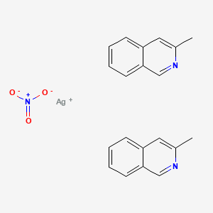 molecular formula C20H18AgN3O3 B14180688 Silver;3-methylisoquinoline;nitrate CAS No. 880000-63-5
