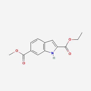 molecular formula C13H13NO4 B1418070 2-ethyl 6-methyl 1H-indole-2,6-dicarboxylate CAS No. 916792-63-7