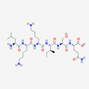 molecular formula C32H61N9O9 B14180755 L-Leucyl-L-lysyl-L-lysyl-L-isoleucyl-L-seryl-L-glutamine CAS No. 916608-55-4