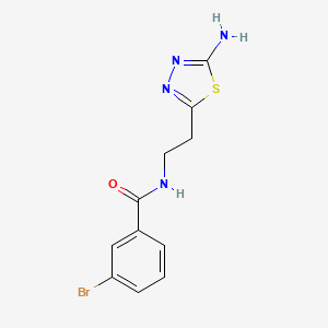 molecular formula C11H11BrN4OS B1418077 N-[2-(5-氨基-1,3,4-噻二唑-2-基)乙基]-3-溴苯甲酰胺 CAS No. 1199215-70-7