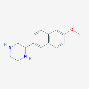 molecular formula C15H18N2O B1418078 2-(6-Methoxynaphthalen-2-yl)piperazine CAS No. 914348-90-6