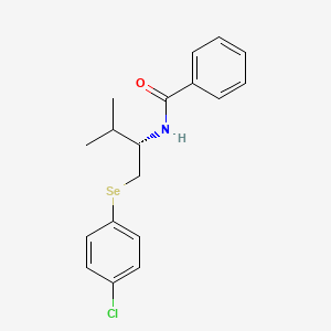molecular formula C18H20ClNOSe B14180788 Benzamide, N-[(1S)-1-[[(4-chlorophenyl)seleno]methyl]-2-methylpropyl]- CAS No. 869383-53-9
