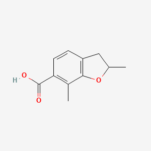 molecular formula C11H12O3 B1418079 2,7-二甲基-2,3-二氢苯并呋喃-6-羧酸 CAS No. 467427-84-5